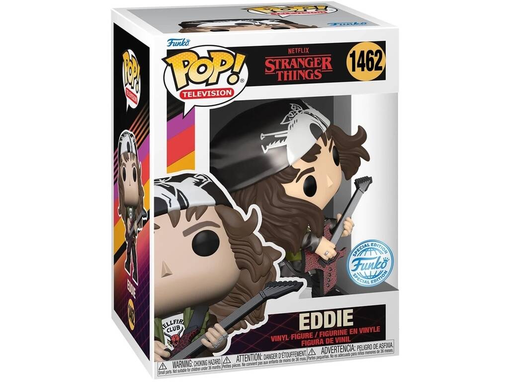 Funko Pop Television Stranger Things Figura Eddie con Guitarra Special Edition
