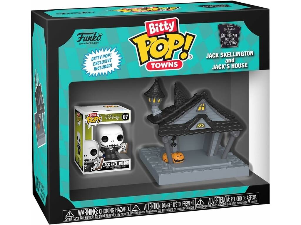 Funko Bitty Pop Towns Pesadilla Antes de Navidad figura Jack Skellington y Casa de Jack