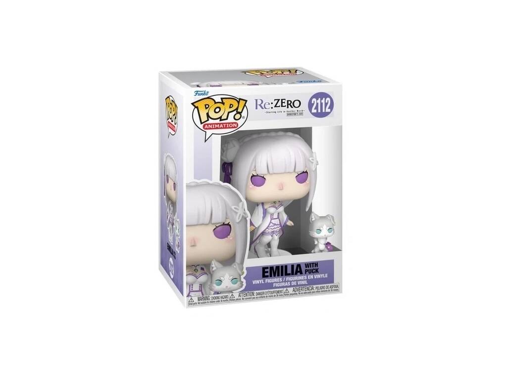 Funko Pop Animation Re:Zero Figura Emilia con Puck