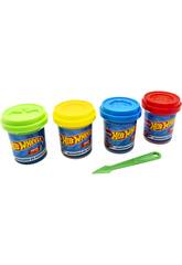 imagen Hot Wheels Pâte à modeler, lot de 4 pots