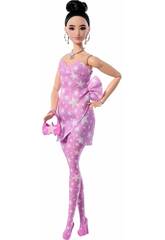 Barbie Deluxe Style Muñeca con Vestido Rosa con Estrellas