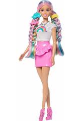 Barbie Cabello Arcoíris Mágico con Accesorios