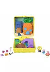 Polly Pocket Cofre Bob Esponja con Figuras y Accesorios