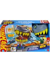 Hot Wheels City Spiaggia dello Squalo Morditore con Veicolo