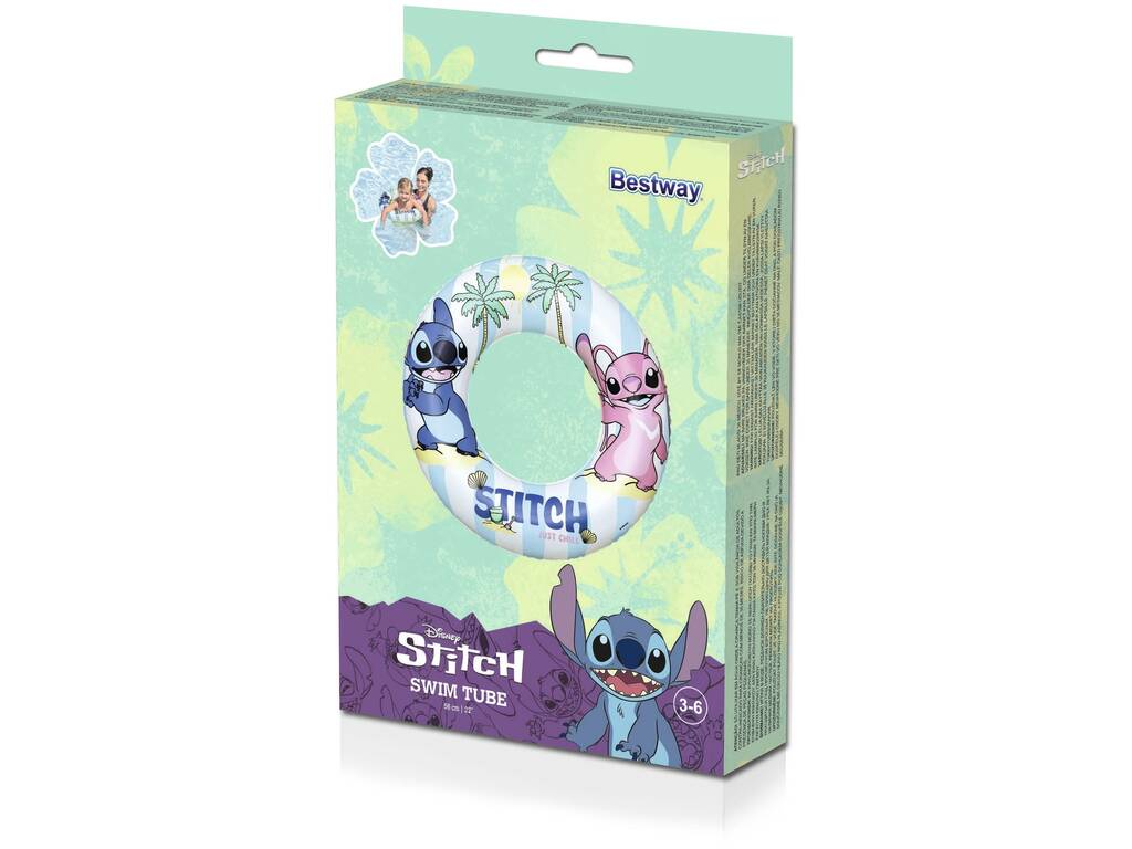 Disney Stitch Flutuador Insuflável de 56 cm Stitch e Angel Bestway 9104U