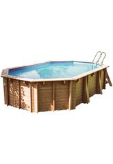 Piscine ovale en bois Bambu 2 de 535 x 335 x 136 cm Gre WPBAMB2