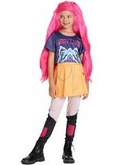 Déguisement Music Hunter Fille avec perruque rose taille XL