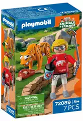 Playmobil Animals & Friends Zoo: Tigre y Visitante