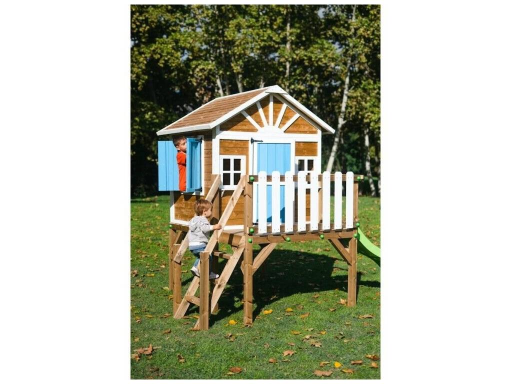 Maisonnette en bois Visby surélevée sur une plateforme de 90 cm, 258 x 200 x 315 cm Masgames MA809599X