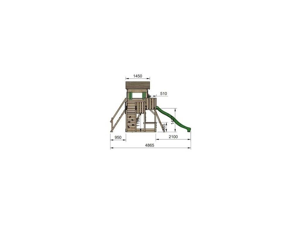 Parque Infantil Siracusa XL com Baloiço Duplo de 304x578x486,5 cm Masgames MA700442X