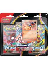 imagen Pokémon TCG Megaevolución Caos Creciente Blíster con 3 Sobres y Card Promo