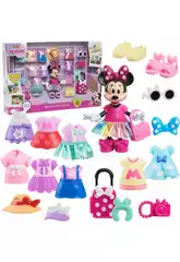 Disney Junior Minni Colección Fabulosa de La Moda con Muñeca de 15 cm y Accesorios