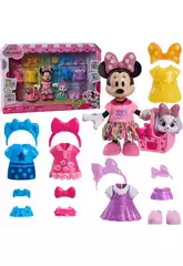 Disney Junior Minni Conjunto de Moda para Mascotas Glitter & Glam de 15 cm y Accesorios