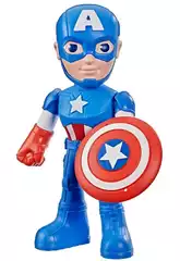 Marvel Spidey And His Amazing Friends Figura Capitán América de 23 cm