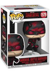 imagen Funko Pop Marvel Daredevil Born Again Figurine Daredevil Battle Damaged avec tête oscillante