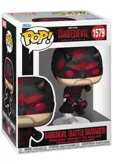 Funko Pop Marvel Daredevil Born Again Figurine Daredevil Battle Damaged avec tête oscillante