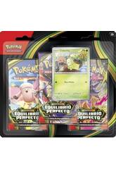 Pokémon TCG Megaevolución Equilibrio Perfecto Blister con 3 Sobres y Card Promo