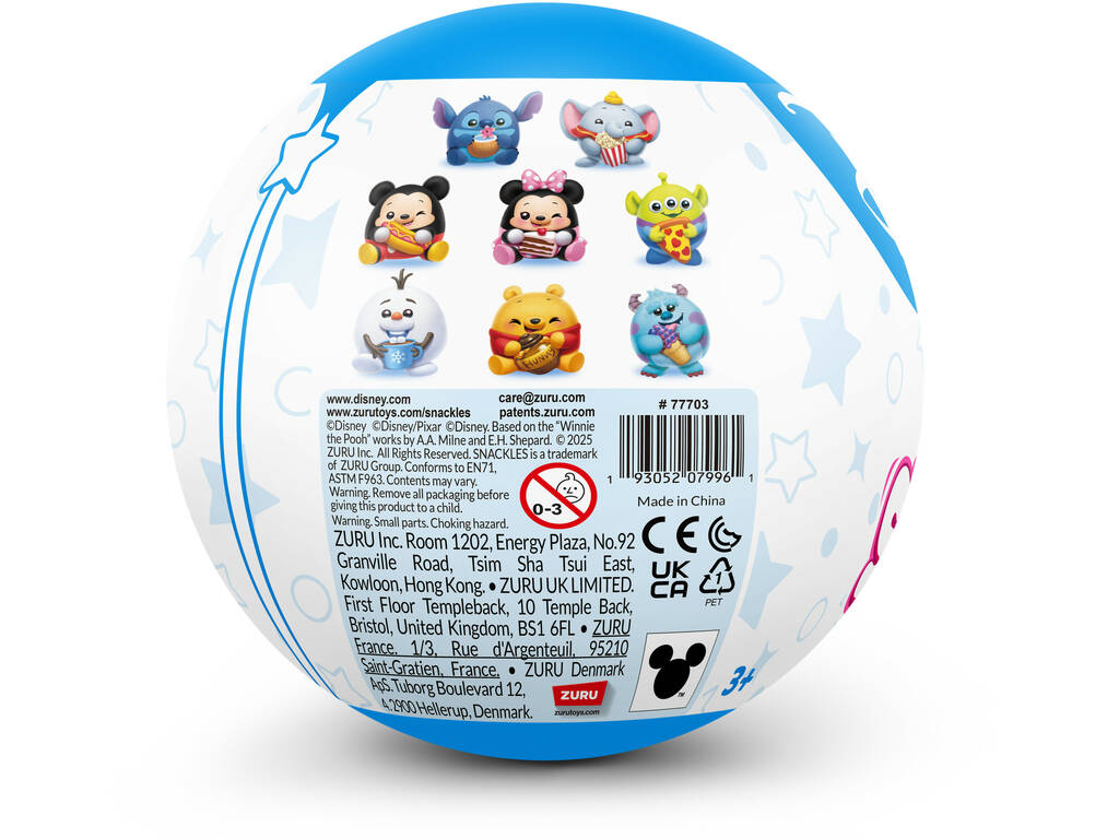  Zuru Snackles Disney Peluche Bola Surpresa Série 1 