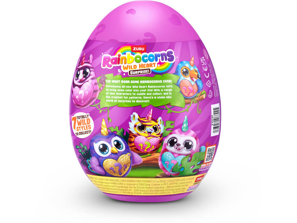 Zuru Rainbocorns Wild Heart Coeur Sauvage Œuf avec peluche surprise et accessoires