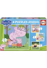 Puzzles Progresivos Peppa Pig 6-9-12-16