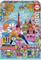 imagen Puzzle 1000 pièces Paris, Wonderlust By Car Pintos