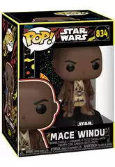 Funko Pop Star Wars Figura Mace Windu Retro con Cabeza Oscilante