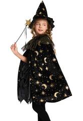 Disfraz Infantil Maga Estrellada Talla S con Sombrero