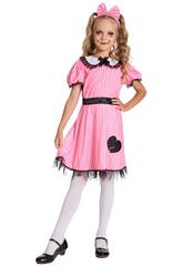 Disfraz Infantil Muñeca Mortal Talla XL con Tocado