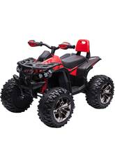 Quad Todoterreno ATV Rojo Batería Li-ion de 10,8V con Luces