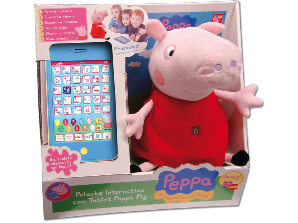  Peppa Pig Peluche Interactif Avec Tablet