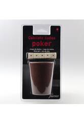 Gefüllter Würfelbecher mit Pokerwürfeln von Fournier 29451