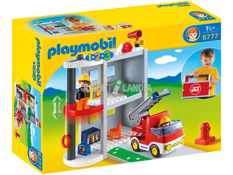 Playmobil 1.2.3 Parque Estación De Bomberos