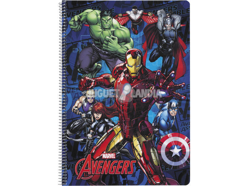 Cahier Feuilles Couverture Dure 80 p. Avengers