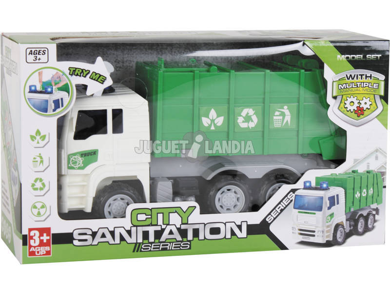 Fahrzeug Garbage Collection Truck mit Lichtern und Sounds 14x10x27cm