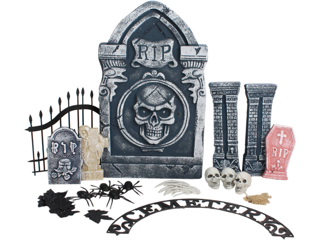 Set Decoración Cementerio con 25 Piezas