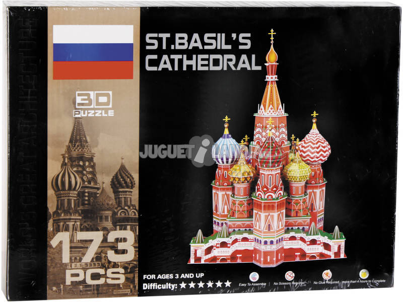 Puzzle 3D Catedral de San Basilio 173 piezas