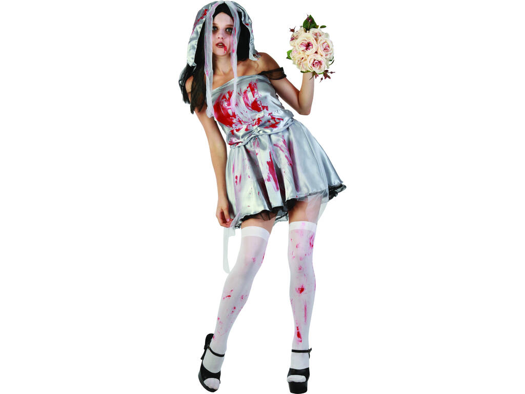 Zombiebraut-Kostüm für Damen, Größe XL