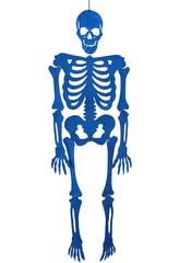 Esqueleto Azul Eva Con Brillo 155 cm.
