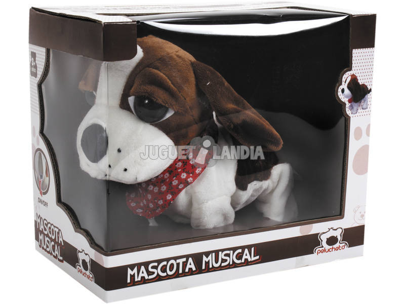 Petit chien mascotte Musical 27 cm avec mouvement