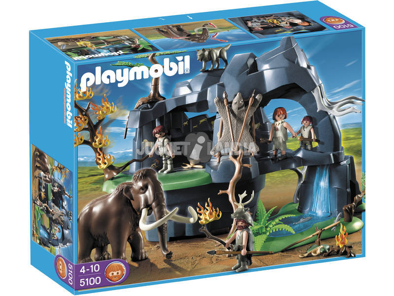 Playmobil cueva prehistorica con Mamuts