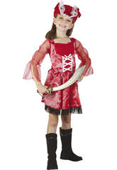 imagen Kostüm Piratin Rot Mädchen Größe S