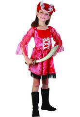 imagen Costume da bambina pirata rosso taglia XL