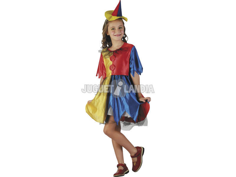 Kostüm Clown Knöpfe Mädchen Größe XL
