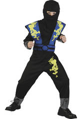 imagen Disfraz Ninja Dragon Azul Niño Talla M