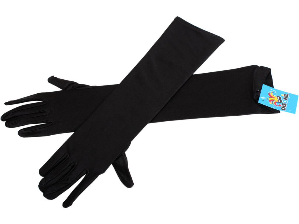 Schwarze lange Handschuhe