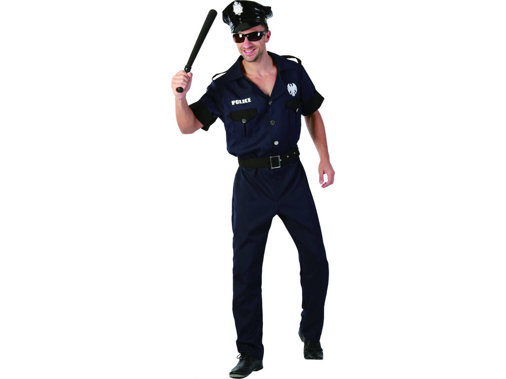 Disfraz Hombre Policia Manga Corta Talla XL