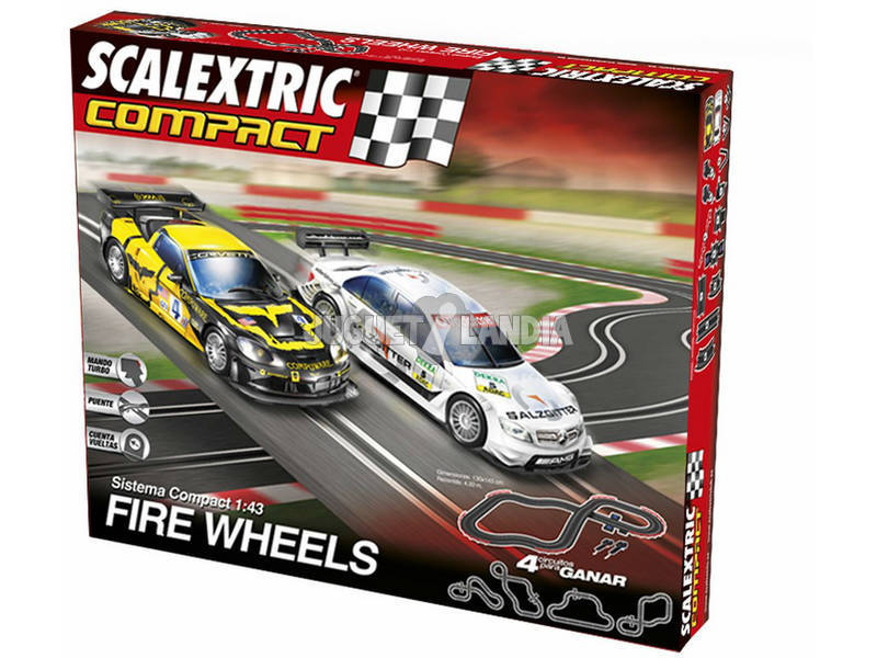 Scalextric Circuito Compact Fire Wheels