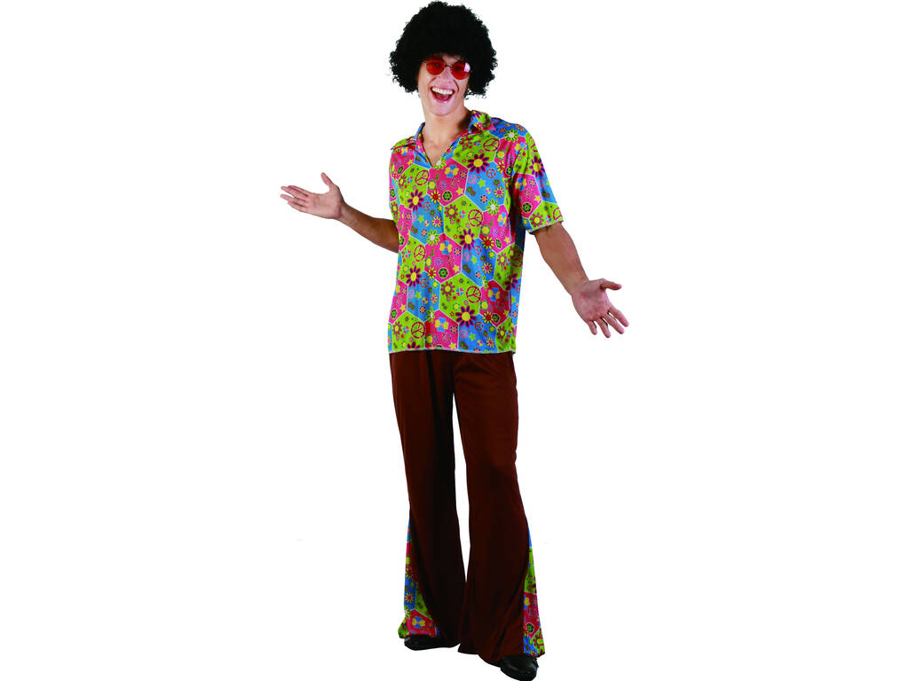 Disfraz Hombre Hippie 80s Talla L