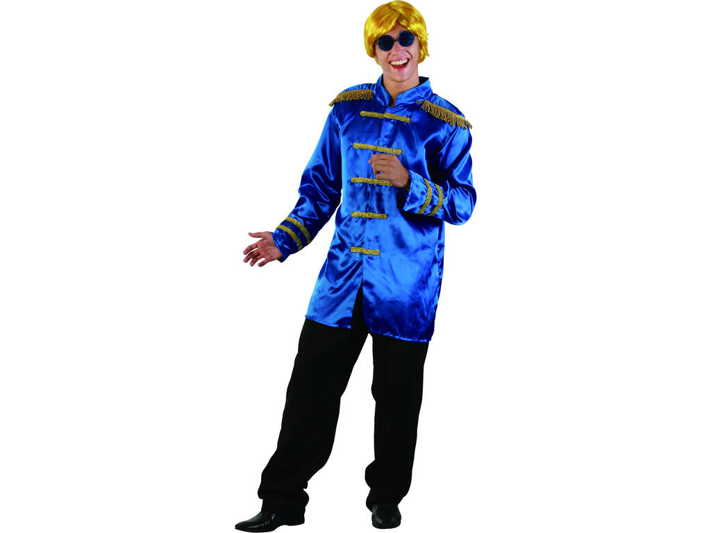 Kostüm Rockstar Blau Mann Größe L