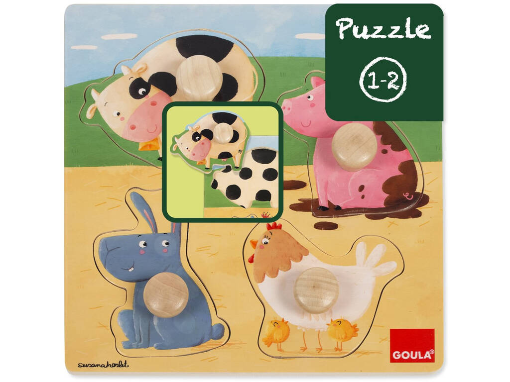 Puzzle Animales Granja Color Diset 53069